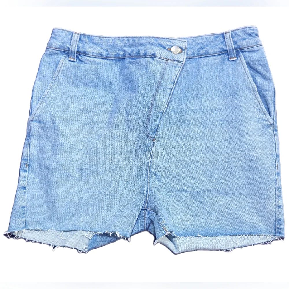 Asos Luxe Jean Shorts Cut Off Size 10 - Picture 1 of 3